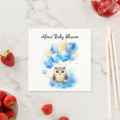 Watercolor Woodland Owl Babydusche Serviette (Beispiel)