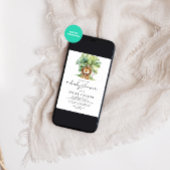 Watercolor Woodland Snow Lion Baby Dusche Einladung