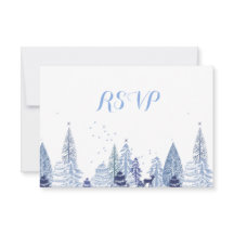 Watercolor Woodland Snowflakes Winter Hochzeit UAW