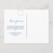 Watercolor Woodland Snowflakes Winterhochzeit Einladungspostkarte (Rückseite)