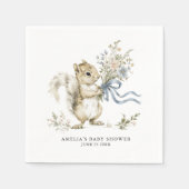 Watercolor Woodland Squirrel Baby Shower Serviette (Vorderseite)