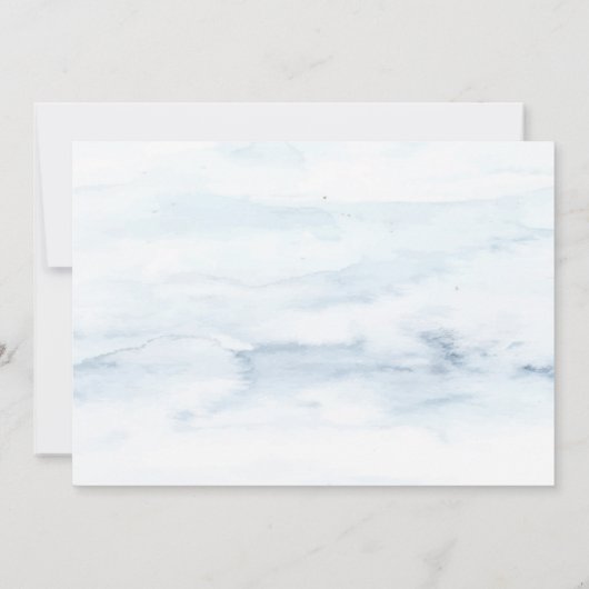 Watercolor Woodland String LightWedding Einladung (Rückseite)