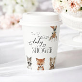 Watercolor Woodland Tiere Moderne Pappbecher