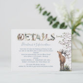 Watercolor Woodland Wedding Details und Infokarte RSVP Karte (Stehend Vorderseite)