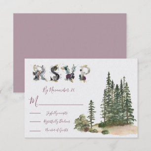 Watercolor Woodland Wedding Response Cards UAWG Einladung