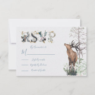 Watercolor Woodland Wedding Response Cards UAWG RSVP Karte