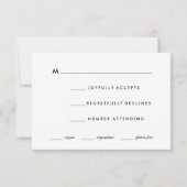 Watercolor Woodland Wedding Simplified RSVP Card Karte (Rückseite)