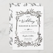 Watercolor Woodland Wedding Update Einladung (Vorne/Hinten)