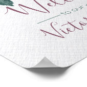 Watercolor Woodland Wedding Willkommenszeichen Poster (Ecke)