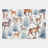 Watercolor Woodland Whimsy: Eine Medley von Gentle Geschenkpapier Set (Vorderseite 2)