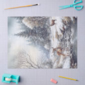 Watercolor Woodland Winter Dez Seidenpapier (Basteln)