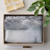 Watercolor Woodland Winter Dez Seidenpapier (Geschenk)