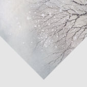 Watercolor Woodland Winter Dez Seidenpapier (Detail)