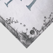 Watercolor Woodland Winter Dez Seidenpapier (Detail)