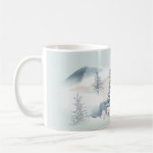 Watercolor Woodland Winterziegen Kaffeetasse (Links)