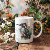 Watercolor Woodland Woodpecker Kaffeetasse