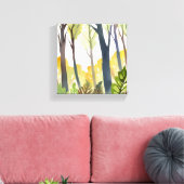 Watercolor Woods | Malerei auf Grünwälder Leinwanddruck (Insitu (Wohnzimmer))