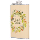 Watercolor Wraath & Fun Text Flachmann (Links)