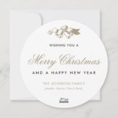 Watercolor Wreath Black Foto Weihnachten (Rückseite)