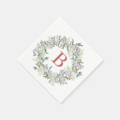 Watercolor Wreath Christmas Napkins Serviette (Ecke)