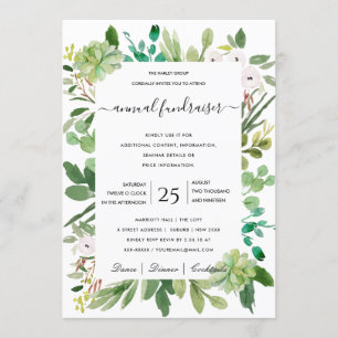 WATERCOLOR WREATH FOLIAGE CORPORATE PARTY EVENT EINLADUNG