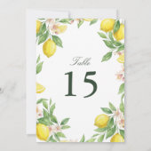 Watercolor Wreath Mediterranean Citrus Wedding (Rückseite)