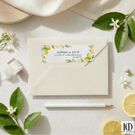 Watercolor Wreath Mediterranean Citrus Wedding