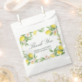 Watercolor Wreath Mediterranean Citrus Wedding Geschenktütchen (Ausgeschnitten)