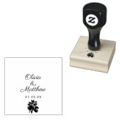 Watercolor Wreath Mediterranean Citrus Wedding Gummistempel (Stempel)