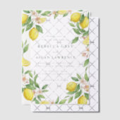 Watercolor Wreath Mediterranean Citrus Wedding Pergament Einladungen (Versetzt (Einladung))