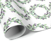 Watercolor Wreath Weihnachtswrapping Paper Geschenkpapier (Rolleneckpunkt)