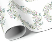 Watercolor Wreath Weihnachtswrapping Paper Geschenkpapier (Rolleneckpunkt)