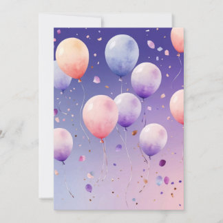 Watercolor Wunderland Geburtstag Einladung