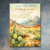 Watercolor Wüste Cactus Foto Wedding Save The Date