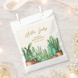 Watercolor Wüste Cactus Garden Baby Shower Geschenktütchen