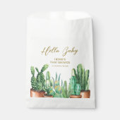 Watercolor Wüste Cactus Garden Baby Shower Geschenktütchen (Vorderseite)