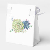 Watercolor Wüste Cactus Succulents Vielen Dank Geschenkschachtel (Rückseite)