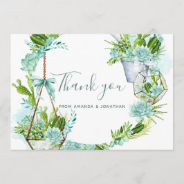 Watercolor Wüste Cactus succulents Wedding Danke