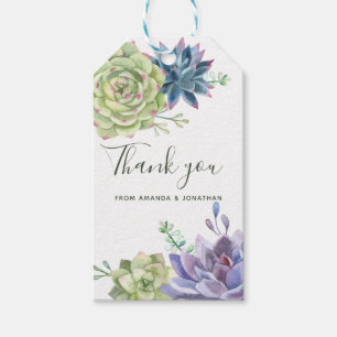 Watercolor Wüste Cactus succulents Wedding Danke Geschenkanhänger