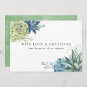 Watercolor Wüste Cactus succulents Wedding Dankeskarte (Vorne/Hinten)