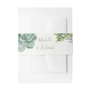 Watercolor Wüste Cactus succulents Wedding Einladungsbanderole