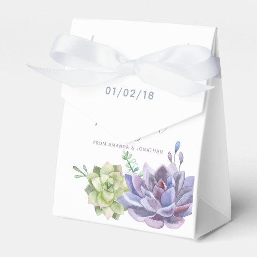 Watercolor Wüste Cactus succulents Wedding Geschenkschachtel (Vorderseite)