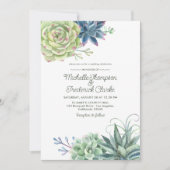 Watercolor Wüste Cactus succulents Wedding Invite Einladung (Vorderseite)