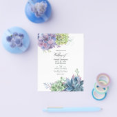 Watercolor Wüste Cactus succulents Wedding Invite Flyer (Einzeln)
