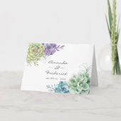 Watercolor Wüste Cactus succulents Wedding Programm (Vorderseite)