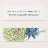 Watercolor Wüste Cactus succulents Wedding RSVP (Vorne & Hinten)