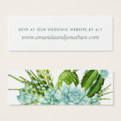 Watercolor Wüste Cactus succulents Wedding RSVP (Vorne & Hinten)