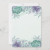 Watercolor Wüste Cactus Wedding Einladung (Rückseite)