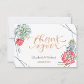 Watercolor Wüste Red Succules Danke Karte (Vorderseite)