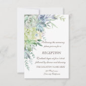 Watercolor Wüste Succulents Dots Wedding Einladung (Vorderseite)